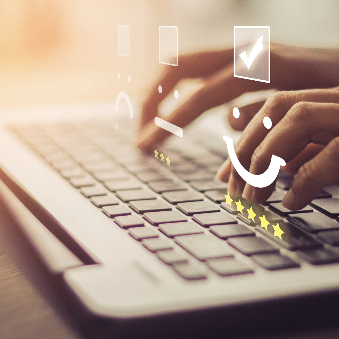 Person typing on a computer
